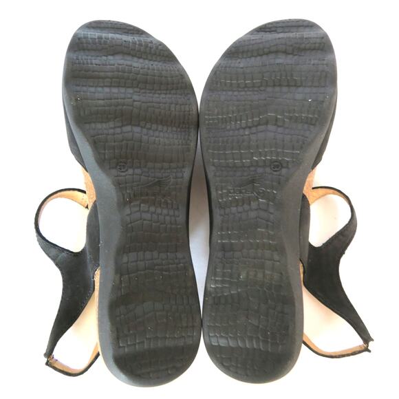 New DANSKO Cherry Milled Black Nubuck Leather Sandals Women Sz EU 39 US 8.5/9 - Picture 9 of 11